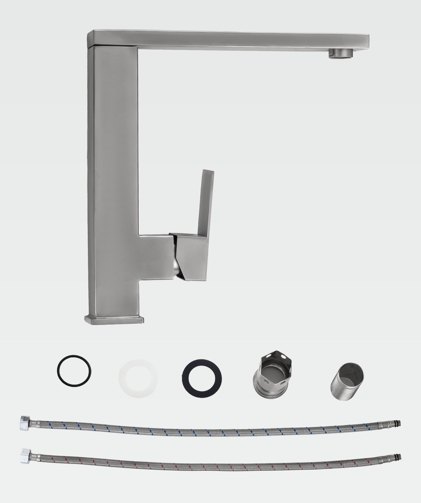 Grifo de cocina moderno de acero inoxidable (Browne Silver)