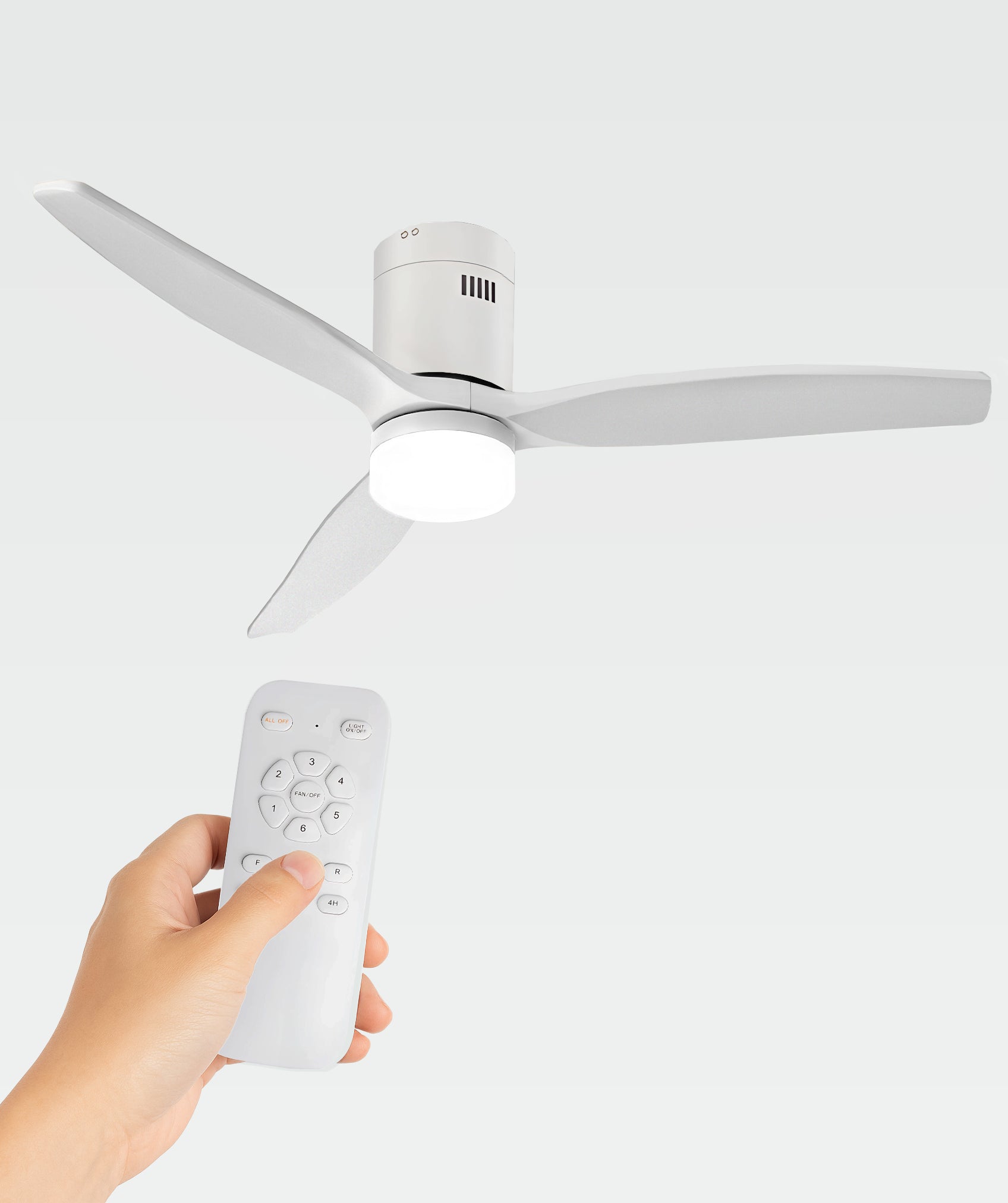 Ventilador de techo en madera