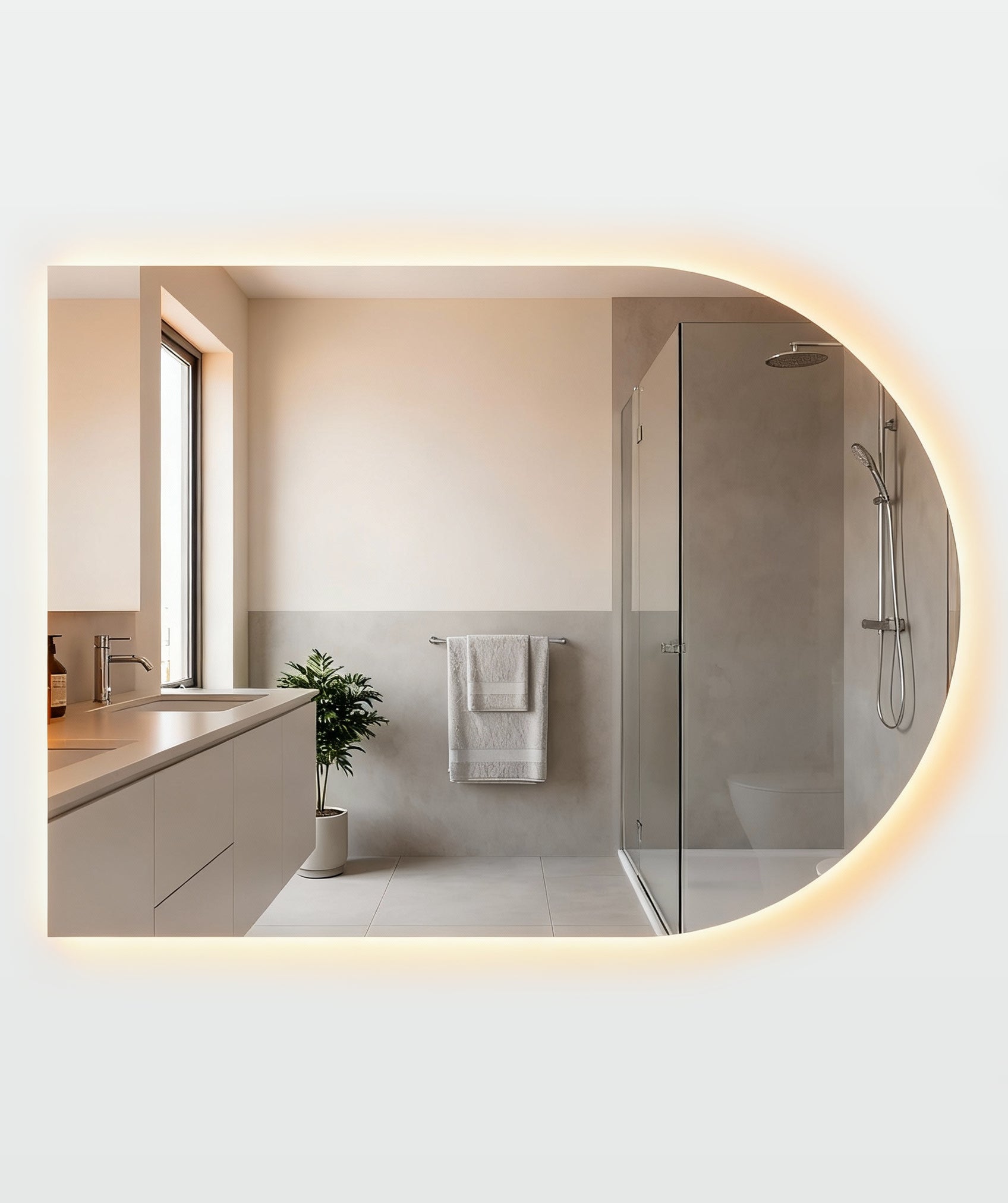 Espejo de pared en forma de arco