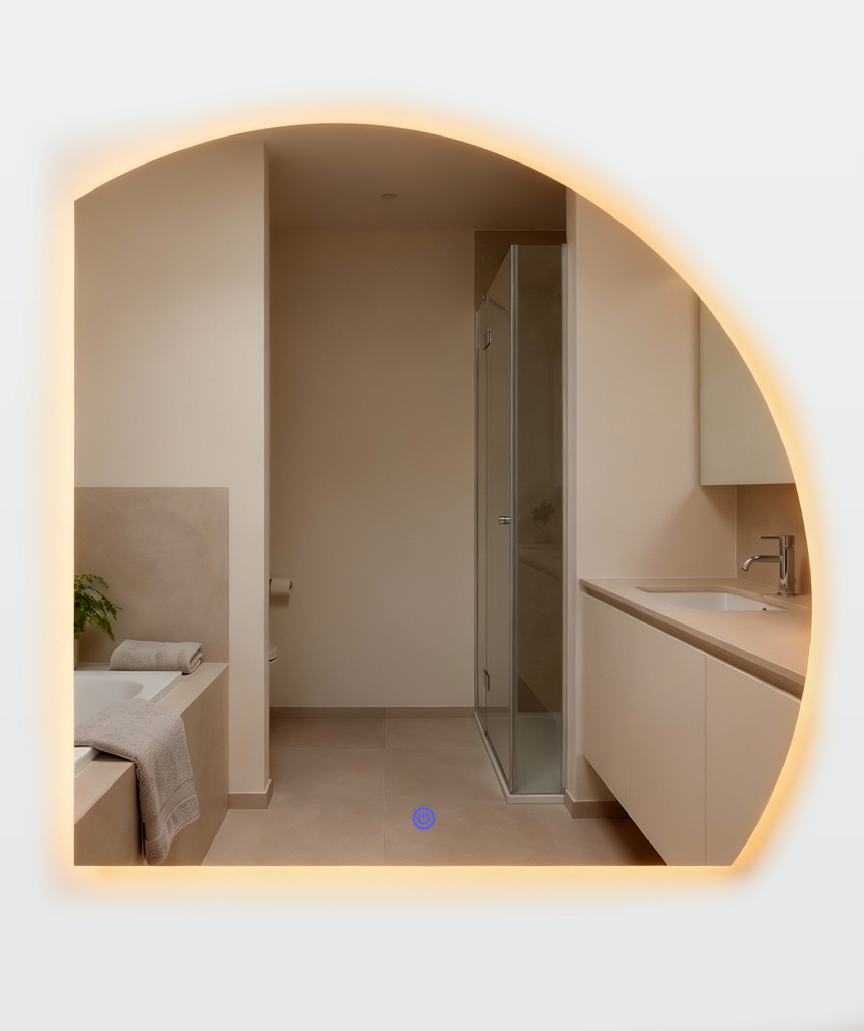 Espejo de pared - diseño irregular - 90 x 90 cm