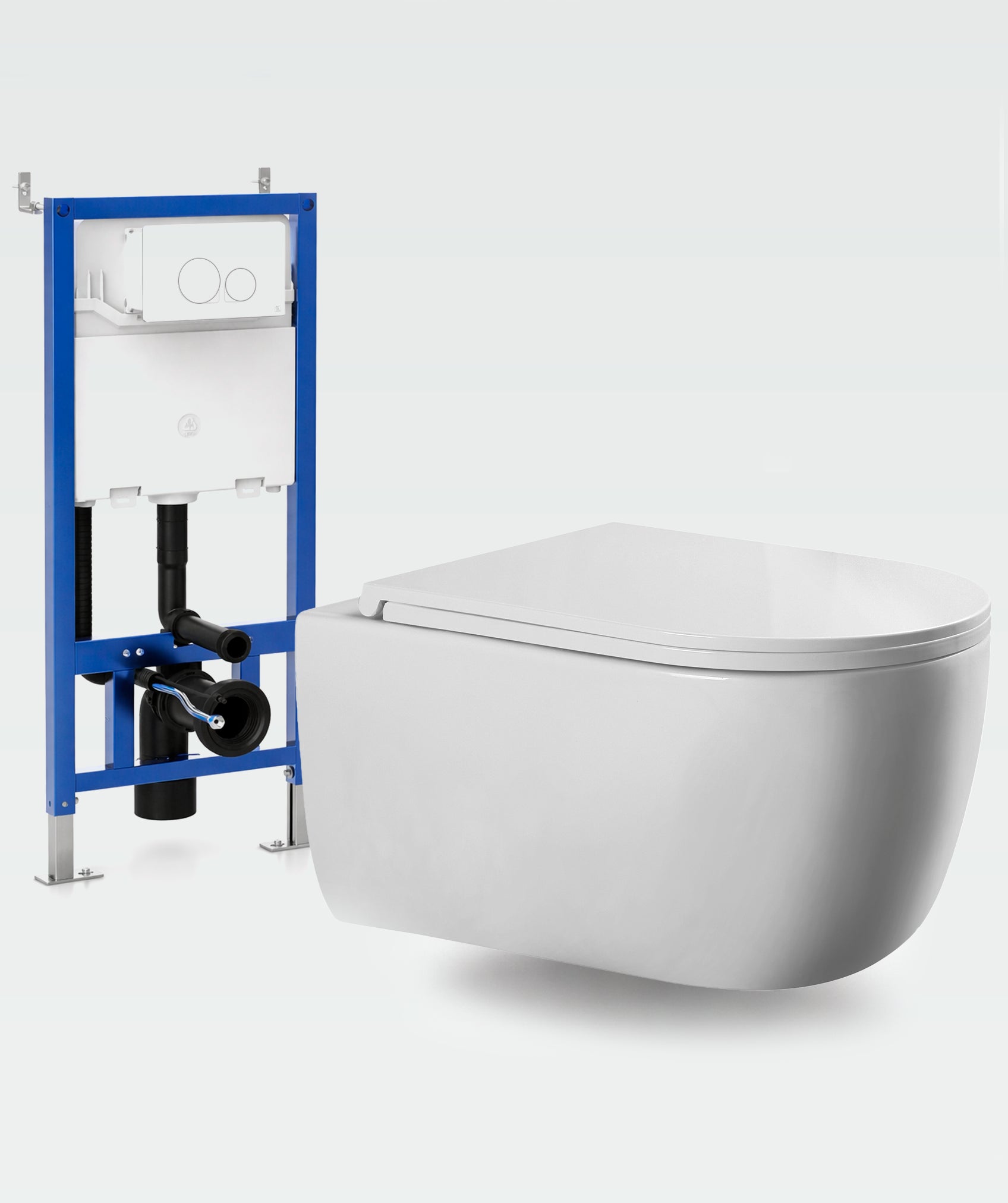 Inodoro de cerámica suspendido + cisterna