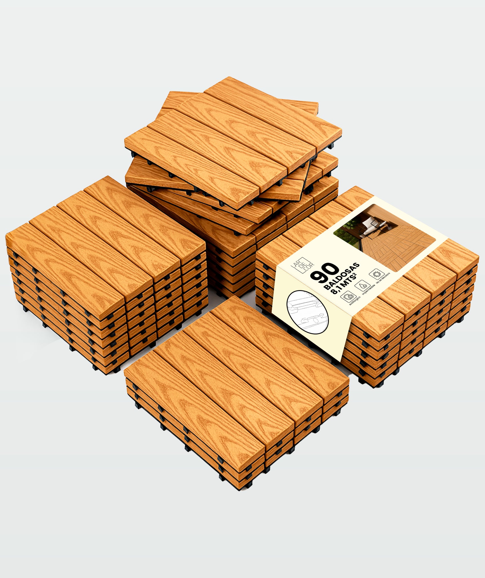 Losetas impermeables - desmontables y antideslizantes