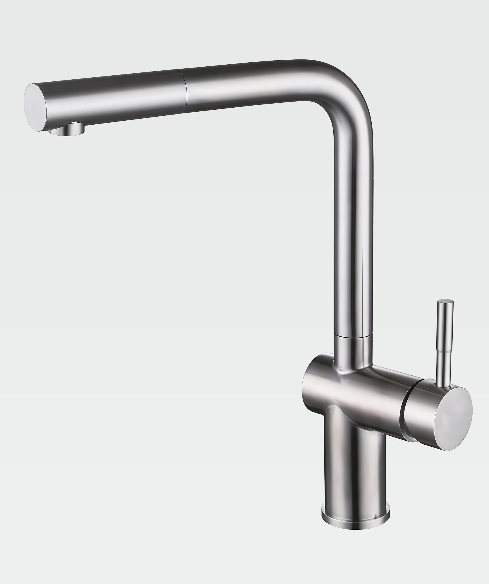 Grifo de cocina extraíble de acero inoxidable con caño giratorio 360° (Victoria Silver)