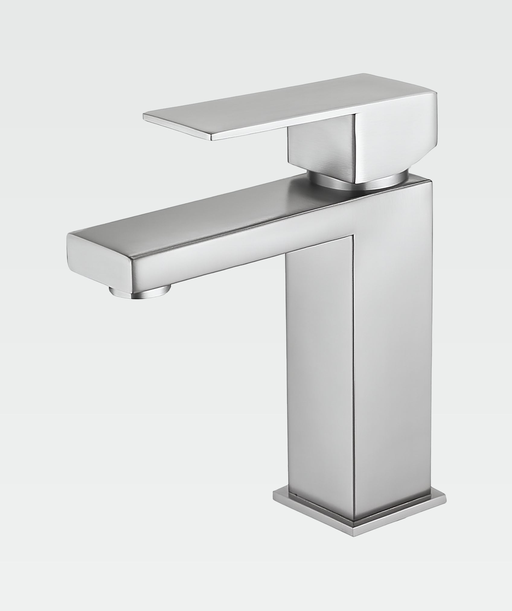 Grifo de lavabo monomando para agua fría y caliente (Tamul Silver)